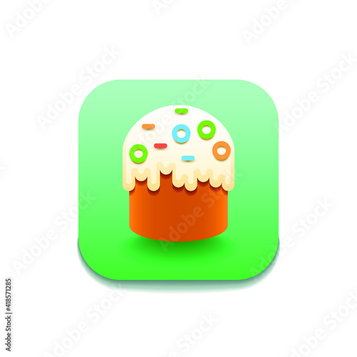 Cake Easter Food Logo Vector Symbol Icon Design Style
