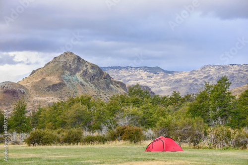 Westwinds campsite in beautiful Patagonia National Park, Aysen, Patagonia, Chile