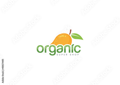 Organic food shop logo
