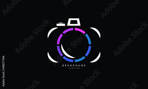 Creative Modern Minimal Camera Logo, Abstract Photography logo