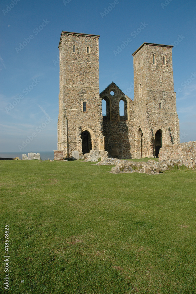 Reculver Towers near the sea