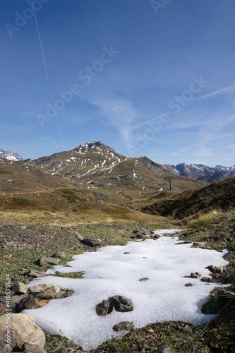Beautiful mountain landscape in the Aragonese Pyrenees