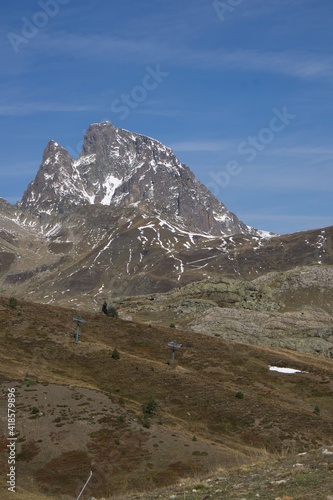 Views of the Midi peak from Huesca, Spain