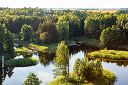 Fototapeta Naklejka Na Ścianę i Meble -  Kirkilai lakes near Birzai, Lithuania