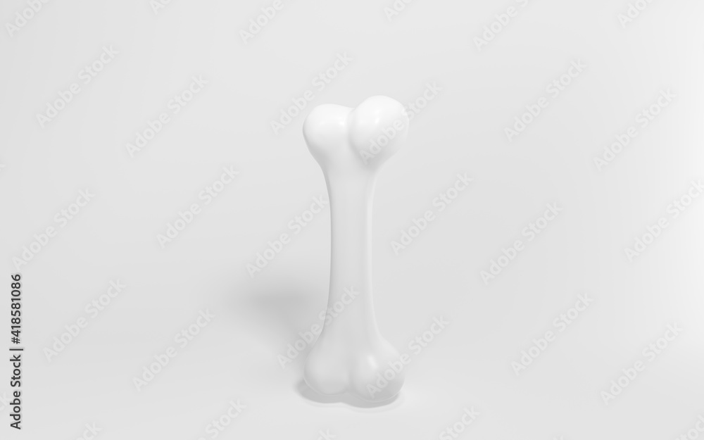 Bone isolated on white background, 3d rendering. Bone isolated on white background, 3d rendering.