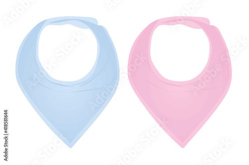 Baby bandana bib. vector