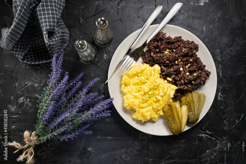 Tasty Silesian black pudding. photo