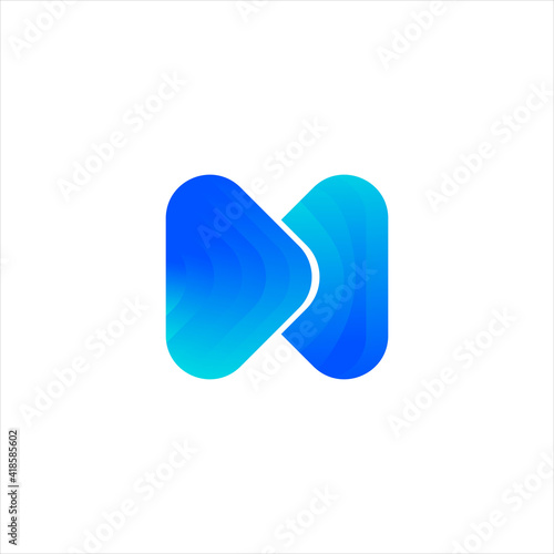 Creative M Initial Letter Modern Logo Design Template, M letter logo Design for startup and technology platforms