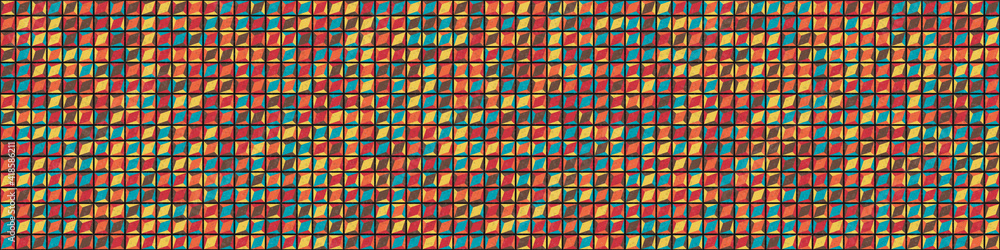 Fototapeta premium Abstract Geometric Pattern generative computational art illustration