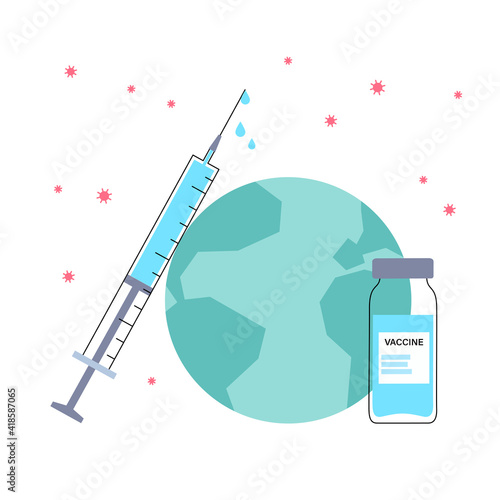 Global vaccination concept