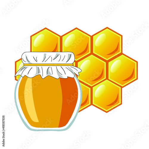honeycomb and honey