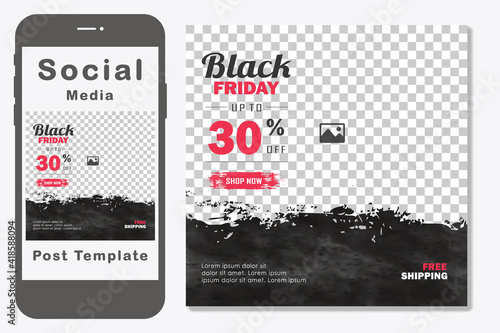 Black Friday Social Media Square Banner Template