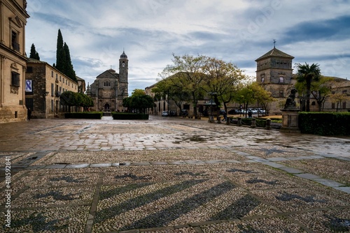 Vista de la Plaza Vazquez de Molina con la Capilla del Salvador al fondo en la ciudad de Ubeda (España)	 photo