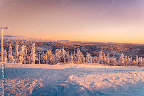 Winter Landscape in Finnish Lapland