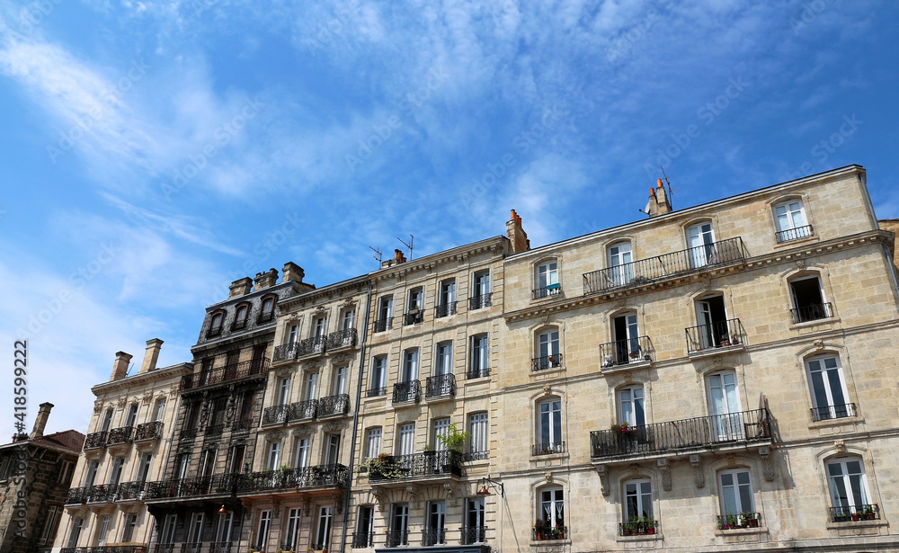 Bordeaux (France) - classical old town apartment buildings