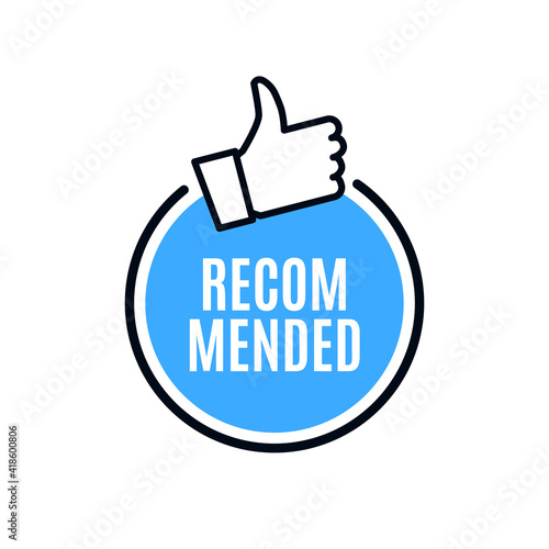 Recommend best advantage icon. Good job ok recommend thumb up sticker