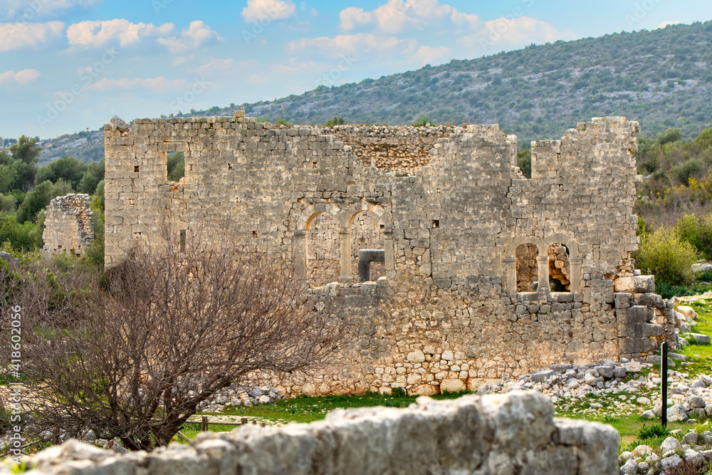 Fototapeta premium Kanlidivane. The Roman period, the place of human sacrifice of Mersin. TURKEY