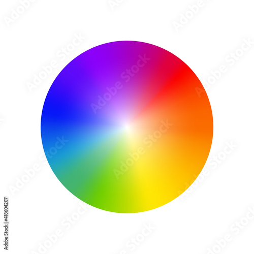 RGB color wheel spectrum selector picker. RGB palette logo. Color rainbow diagram circle