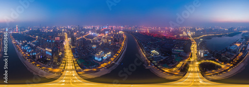 Canvas Print Wuhan city skyline scenery in Wuahn, Hubei, China