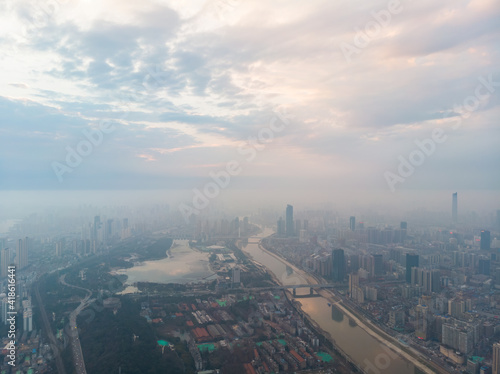 Wuhan city skyline scenery in Wuahn, Hubei, China © Hao