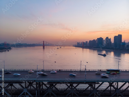 Wuhan city skyline scenery in Wuahn, Hubei, China © Hao