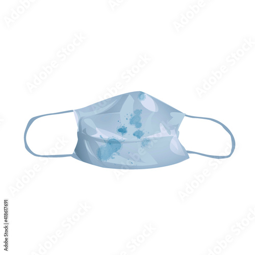 Medical Face Mask. Virus protection. Respiratory Mask. Health Care Concepts. Vector Illustration