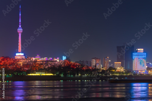 Photography Wuhan city skyline scenery in Wuahn, Hubei, China