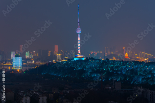 Wallpaper Mural Wuhan city skyline scenery in Wuahn, Hubei, China Torontodigital.ca