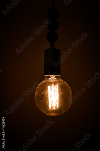 light bulb on a dark background