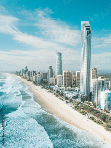 An aerial view of Surfers Paradise, Queensland, Australia © Mel Campbell