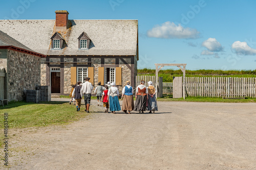 Re-enactors Fortress of Louisbourg Historical buildings