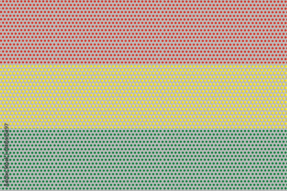 3D Flag of Bolivia on metal 3D Flag of Bolivia on metal