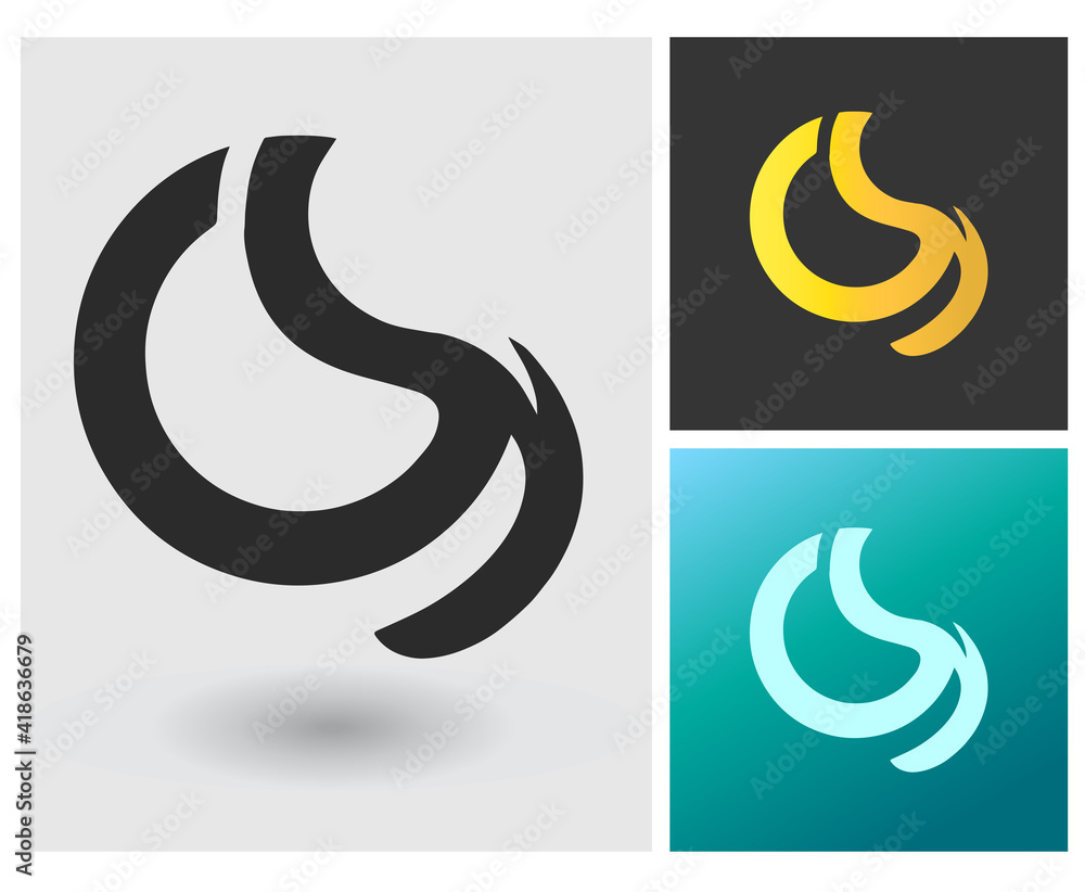 Letter CS initial logo simple clean design idea Letter CS initial logo simple clean design idea