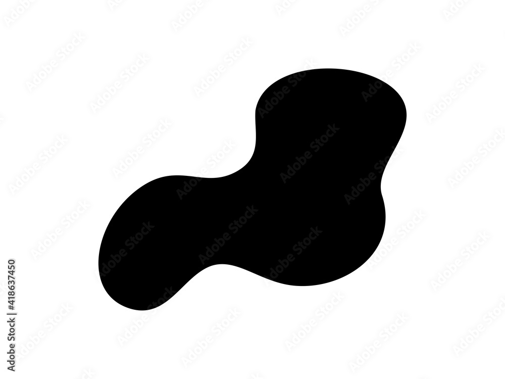 Simple liquid amorphous splodge vector isolated on white background Simple liquid amorphous splodge vector isolated on white background