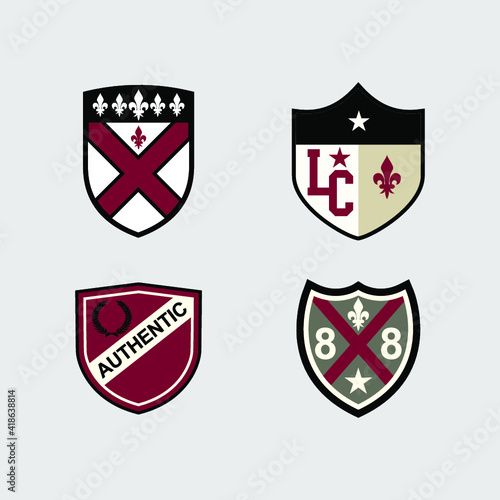 set of shield icons