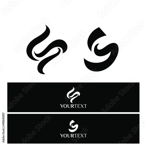 Fototapeta Naklejka Na Ścianę i Meble -  tribal letter icon vector design logo template