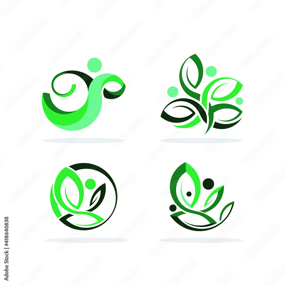 nature leaf icon vector design logo template nature leaf icon vector design logo template