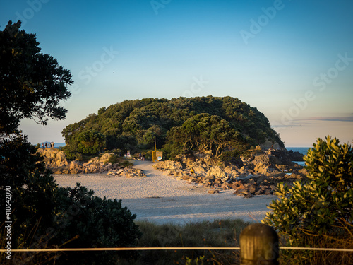 Leisure island from mount maunganui in Tauranga bay of plenty