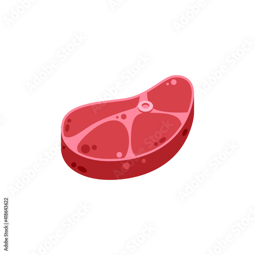 Delicious cut of meat vector illustration,  cut of meat flat icon