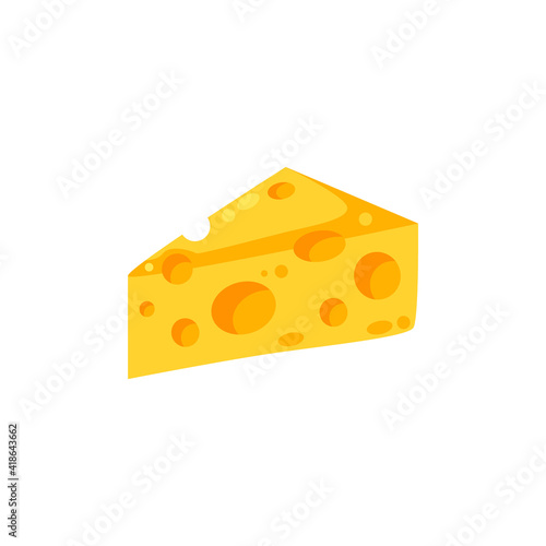 Delicious cheese vector illustration, cheese flat icon