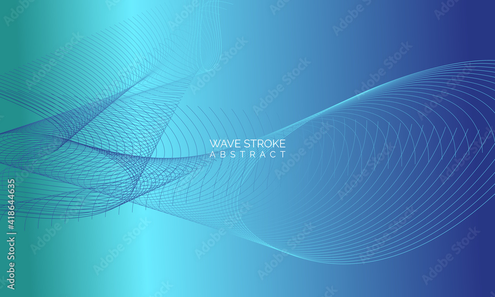 Wave line of flowing particles abstract vector background, smooth curvy shape dots fluid array. 3d shape dots blended mesh, future technology relaxing wallpaper. Wave line of flowing particles abstract vector background, smooth curvy shape dots fluid array. 3d shape dots blended mesh, future technology relaxing wallpaper.