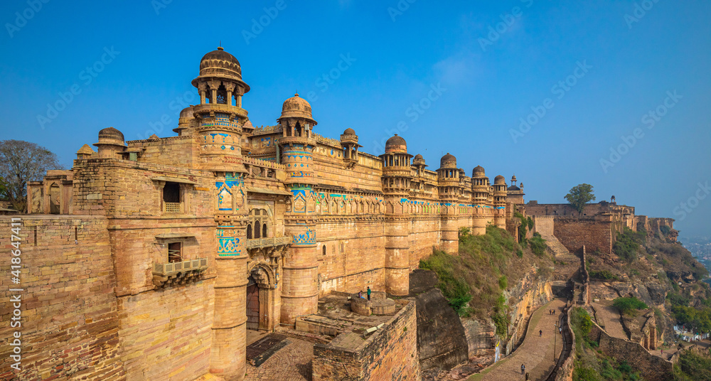 King Man Singh Palace in Gwalior fort, Gwalior, Madhya Pradesh, India
