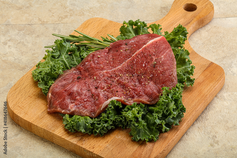 Raw beef steak for grill