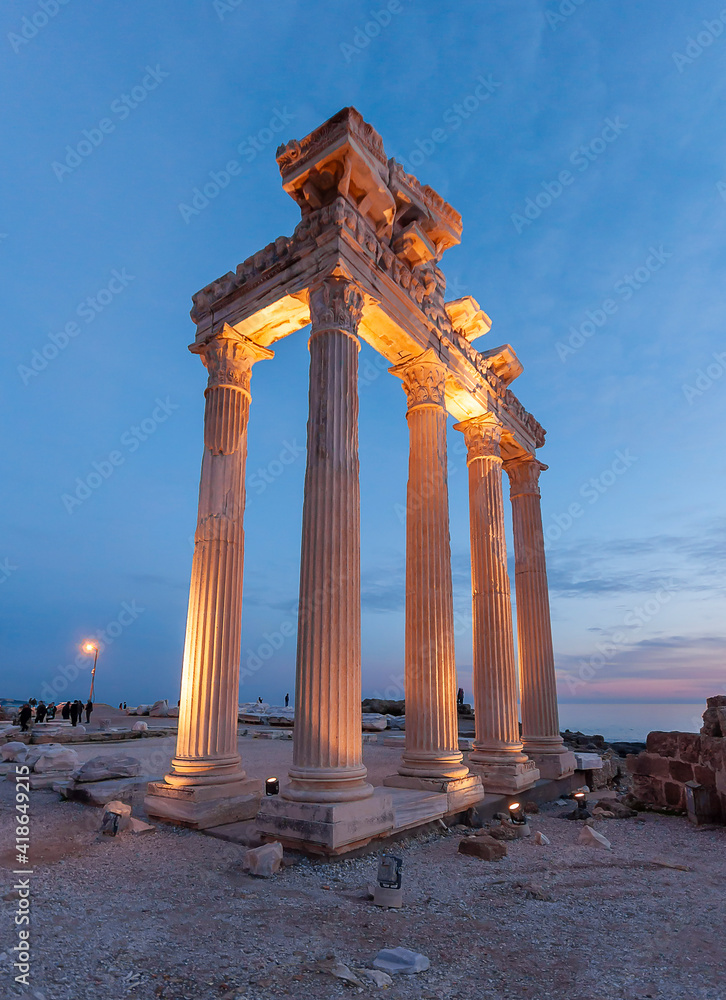 The Temple of Apollo in Side Town of Antalya Province