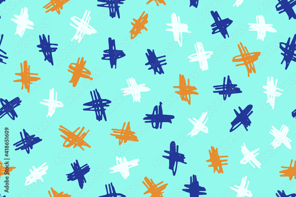 Seamless pattern with hand drawn abstract shapes. Scribbles handwritten with pen or pencil. Simple vector illustration Seamless pattern with hand drawn abstract shapes. Scribbles handwritten with pen or pencil. Simple vector illustration
