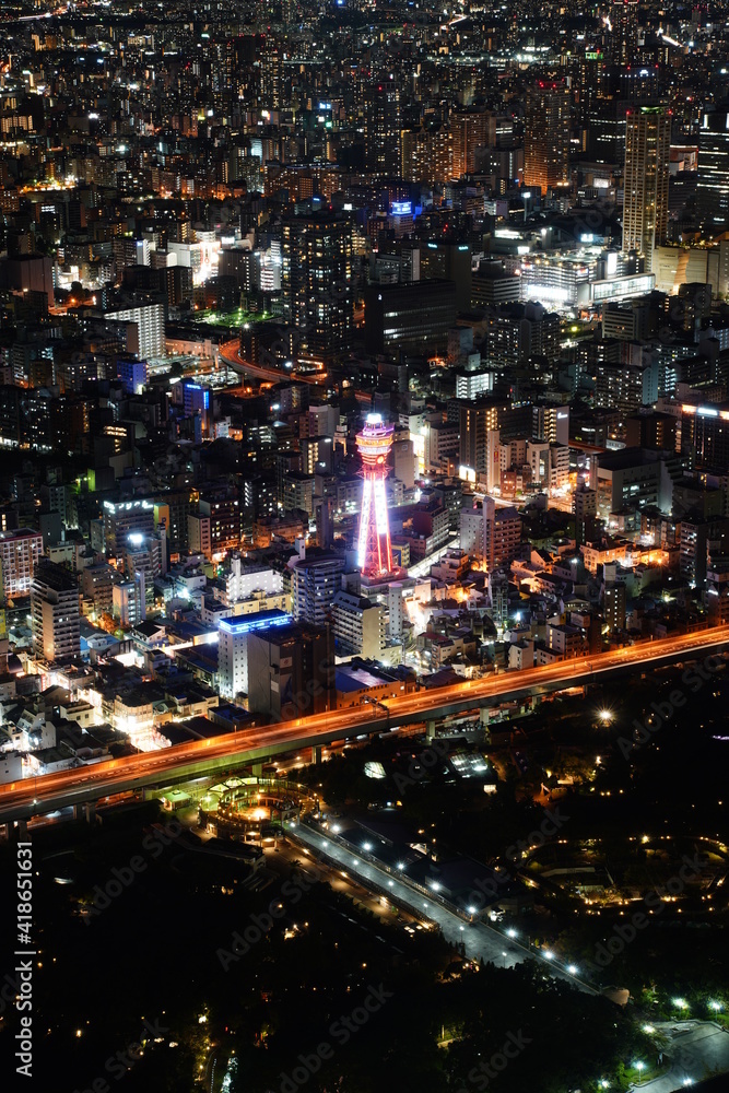 あべのハルカス展望台からの夜景 あべのハルカス展望台からの夜景
