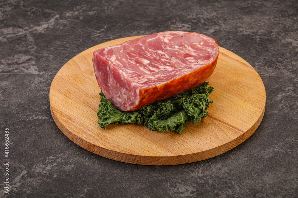 Beef ham piece over board Beef ham piece over board