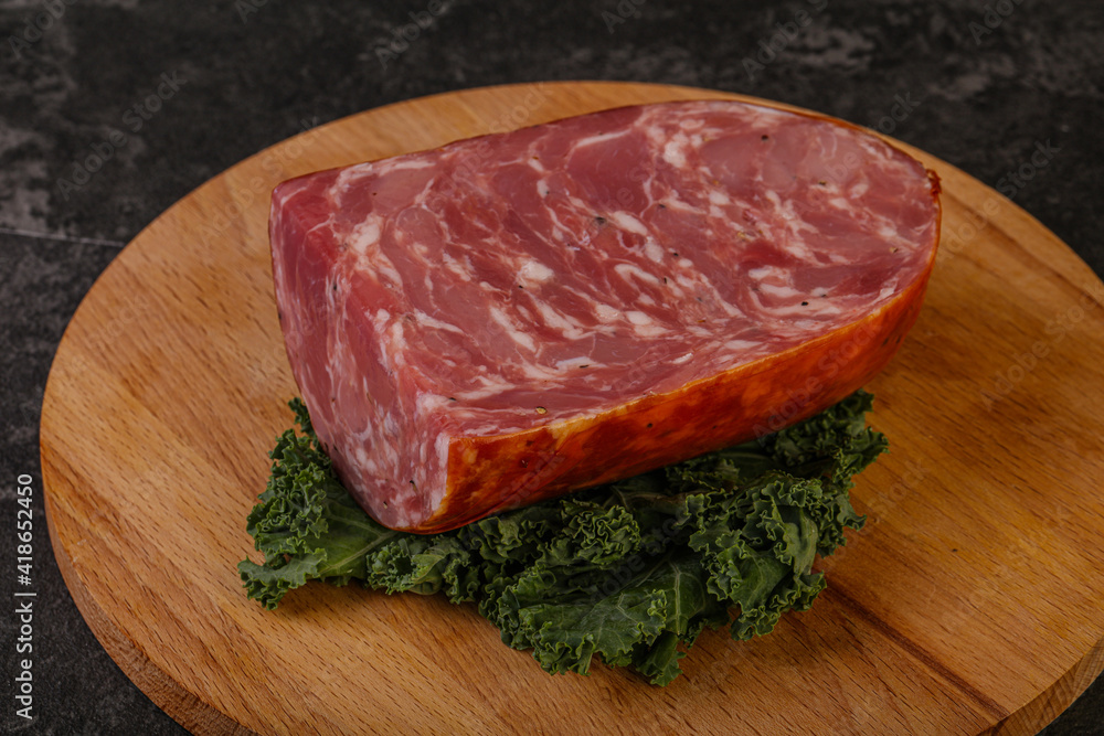 Beef ham piece over board Beef ham piece over board