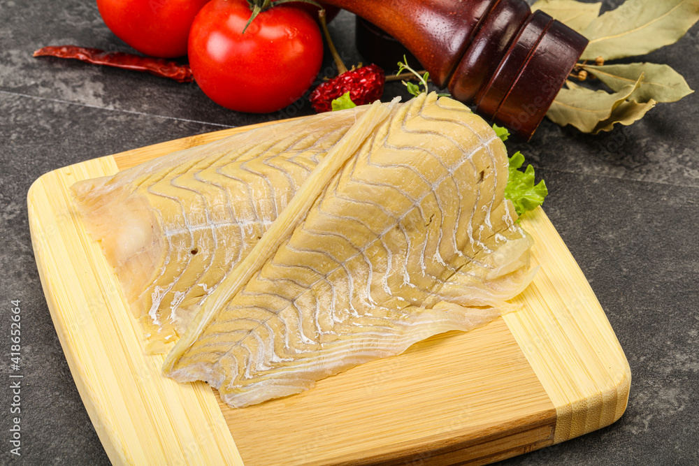 Raw cod fish for cooking