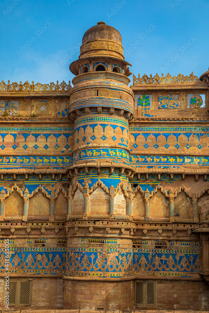 King Man Singh Palace in Gwalior fort, Gwalior, Madhya Pradesh, India Stock  Photo | Adobe Stock